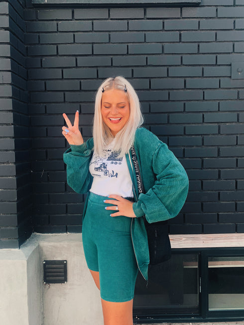 Wake Up Late Hoodie// Teal *RESTOCKED*